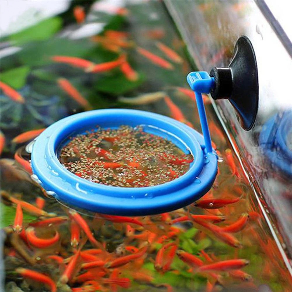 Aquarium Plant Nutrients - ใหม่ Aquarium Feeding แหวนถังปลา Station ลอยถาดอาหารสแควร์วงกลมอุปกรณ์เสริมน้ําลอยตัวดูด