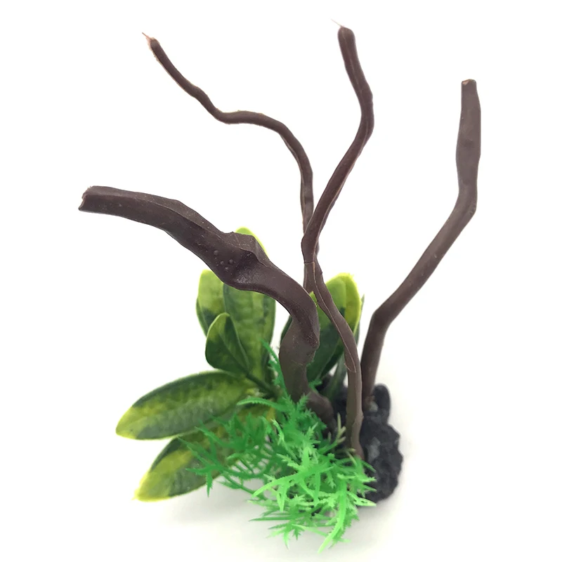 Aquarium Planted Wood - ของตกแต่งพิพิธภัณฑ์สัตว์น้ำจำลองปลอดสารพิษพืชน้ำจากไม้เทียมสำหรับตกแต่งตู้ปลาต้นไม้หญ้าอุปกรณ์ตกแต่งตู้ปลา