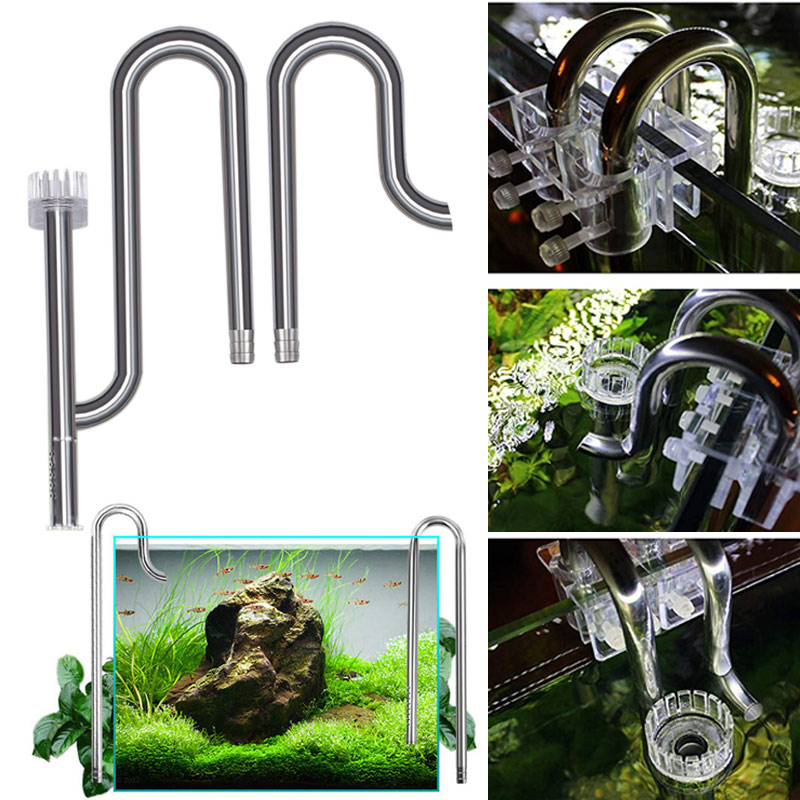 Aquarium Planted Filter - Fish Tank ใหม่ Lily ท่อสแตนเลสไหลออกสำหรับ Aquarium