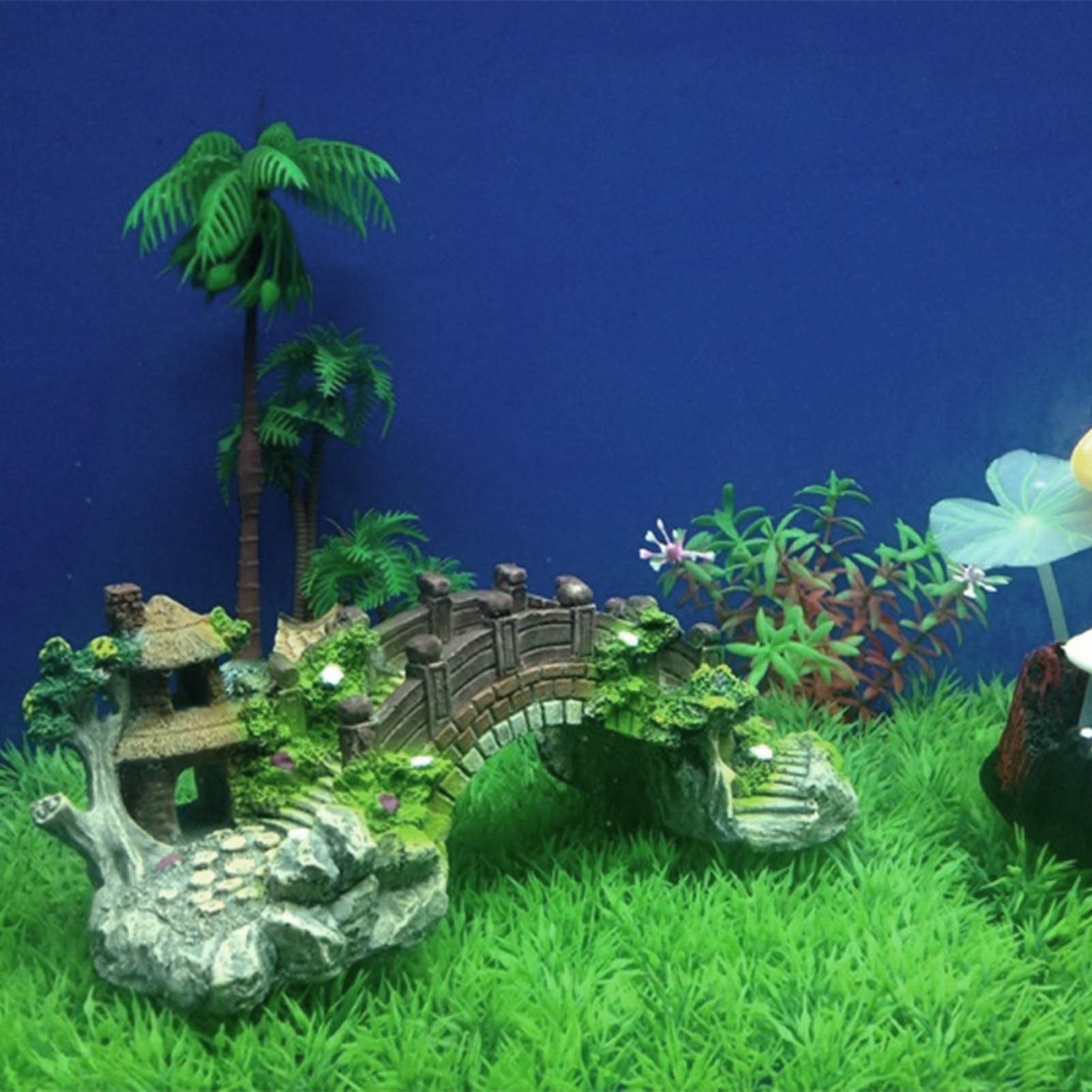 ถังปลาสะพานประดิษฐ์เรซิ่นตกแต่ - Aquarium Planted Seeds บทวิจารณ์และราคา