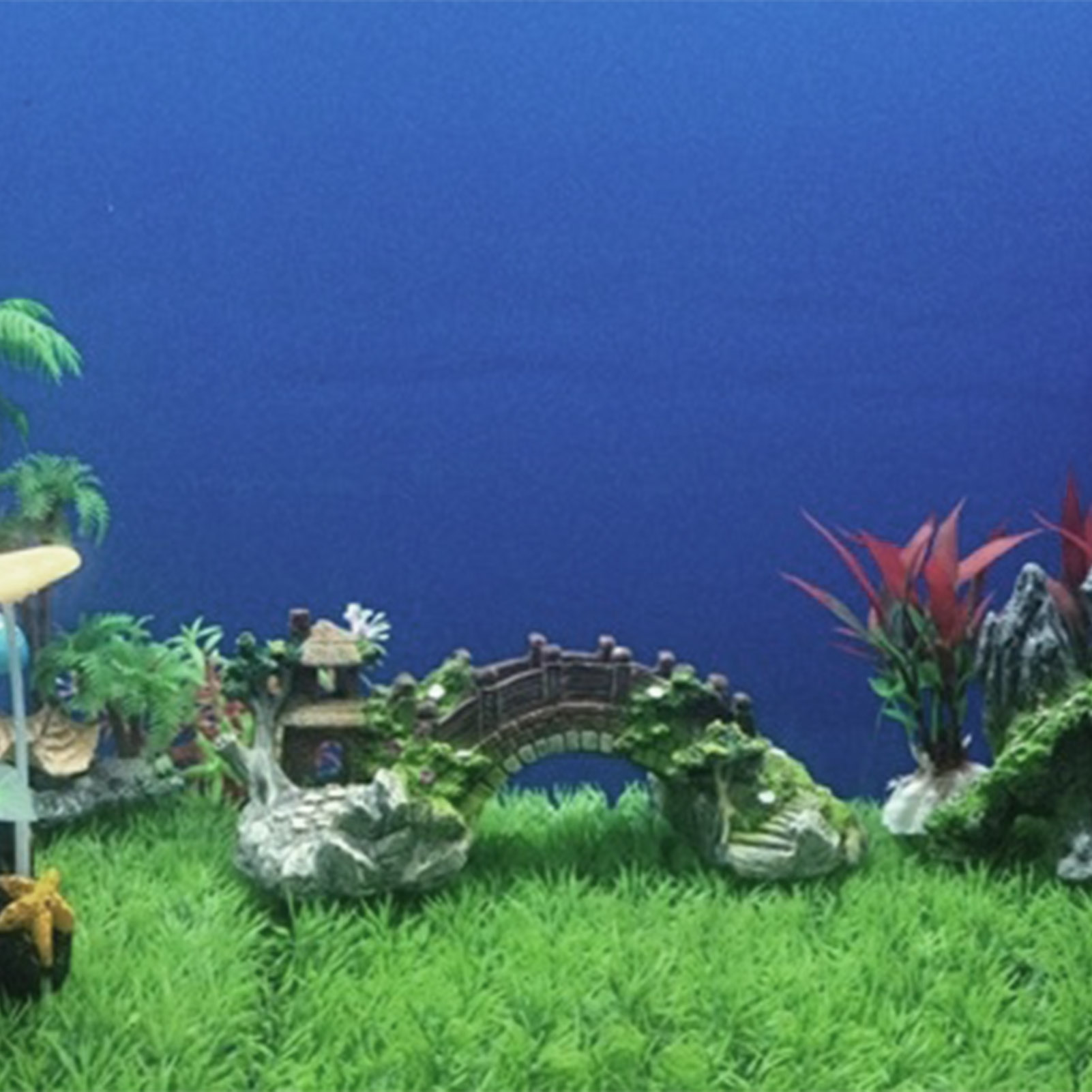 ถังปลาสะพานประดิษฐ์เรซิ่นตกแต่ - Aquarium Planted Seeds บทวิจารณ์และราคา