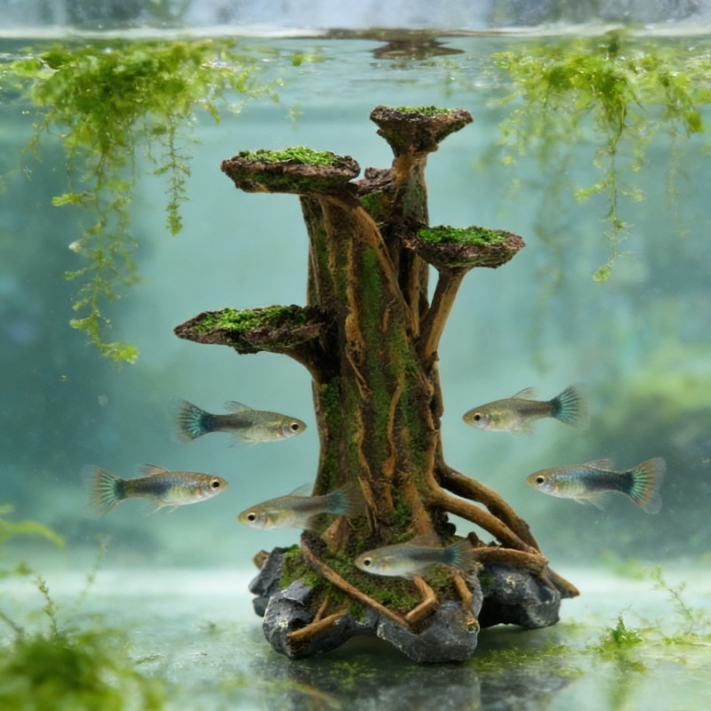 ต้นไม้ตะไคร้เทียม ตกแต่งตู้ปลา - Aquarium Planted Wood บทวิจารณ์และราคา